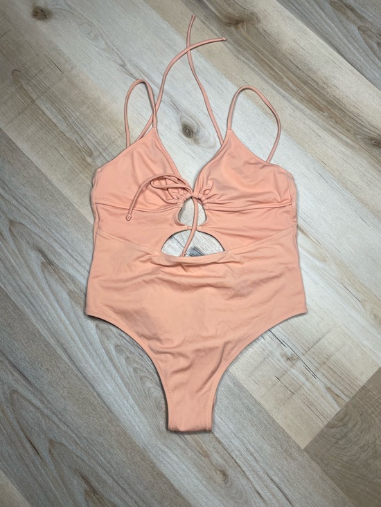 PINK Victoria's Secret Other - PINK Victoria's Secret Peach One-Piece Swim with Front Cutouts